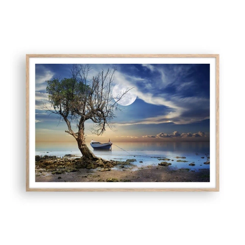 Affiche dans un chêne clair - Poster - Est-ce la fin ou le début ? - 100x70 cm