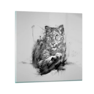 Impression sur verre - Image sur verre - Oui, j'écoute attentivement - 30x30 cm