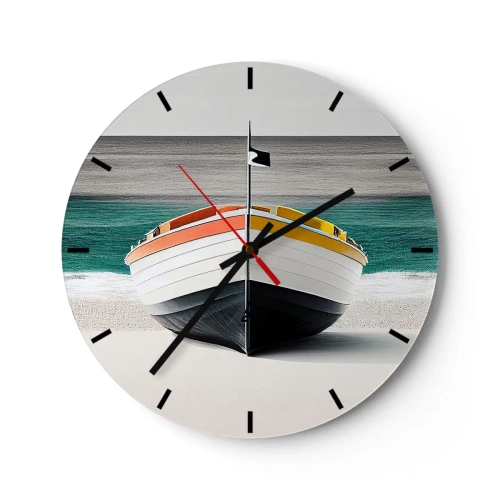 Horloge murale - Pendule murale - A sa place - 40x40 cm