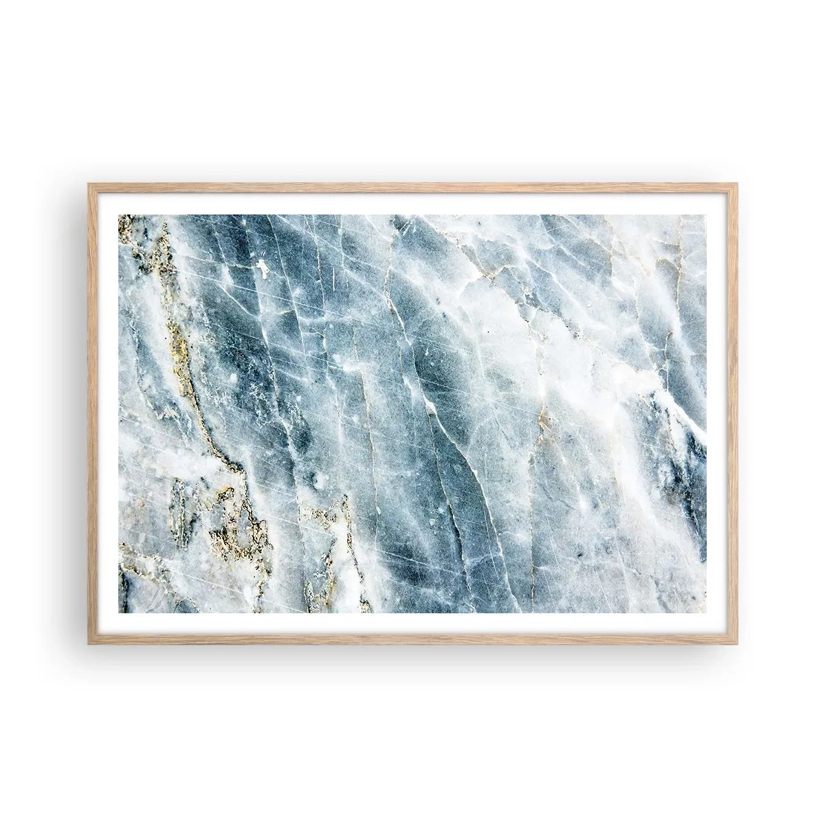 Affiche dans un chêne clair - Poster - Monde de glace - 100x70 cm