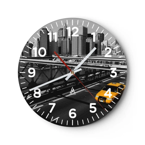 Horloge murale - Pendule murale - Couleur de la grande ville - 30x30 cm