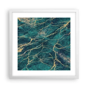 Affiche dans un cadre blanc - Poster - Mine d'or - 40x40 cm