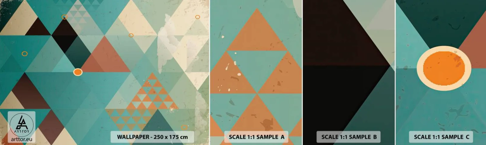 Échantillon De Papier Peint Standard Eco - Unité de la multiplicité, multiplicité de l'unité - Abstraction, Morceau, Modèle moderne - 100x30 cm