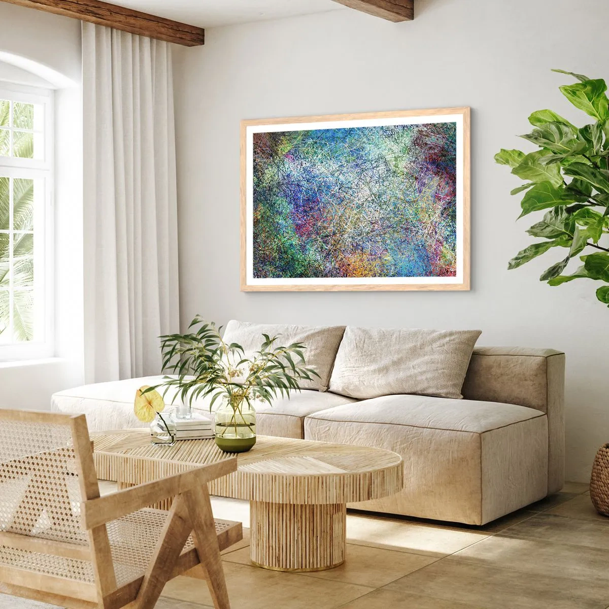 Affiche dans un chêne clair - Poster - Ce n'est pas si simple - 100x70 cm