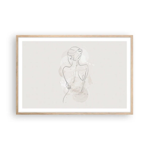 Affiche dans un chêne clair - Poster - Comme un instrument sensible - 91x61 cm