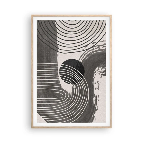 Affiche dans un chêne clair - Poster - L'ovale gagne - 70x100 cm