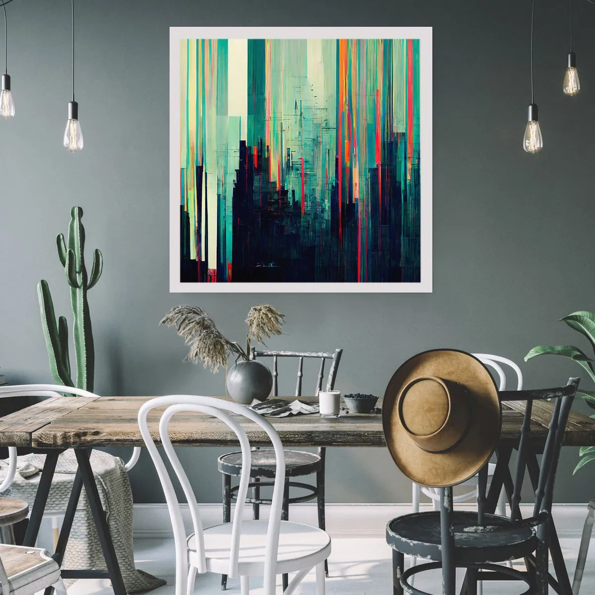 Affiche - Poster - Ville futuriste - 40x40 cm