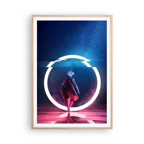 Affiche dans un chêne clair - Poster - Entre deux mondes - 70x100 cm