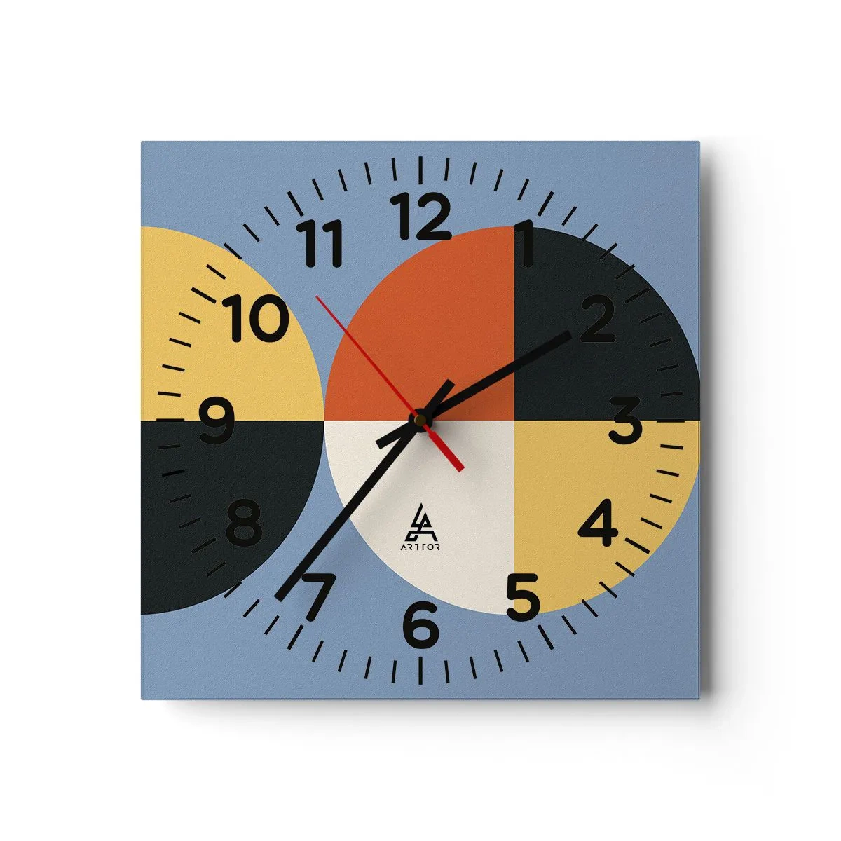 Horloge murale - Pendule murale - Regarde et compte - 30x30 cm