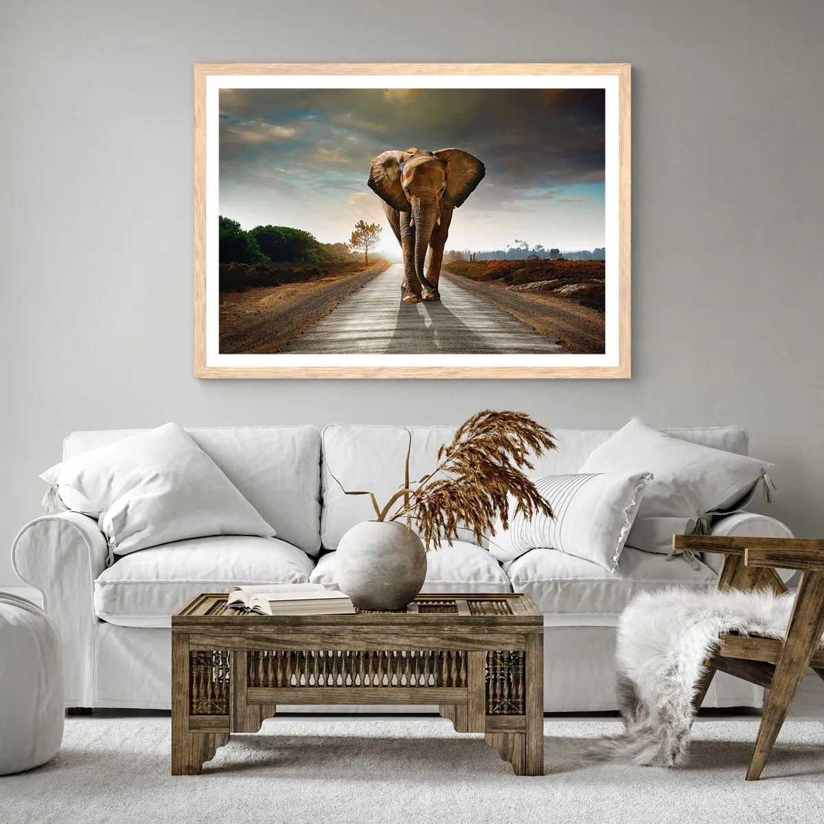 Affiche dans un chêne clair - Poster - Et pas du tout en porcelaine - 50x40 cm