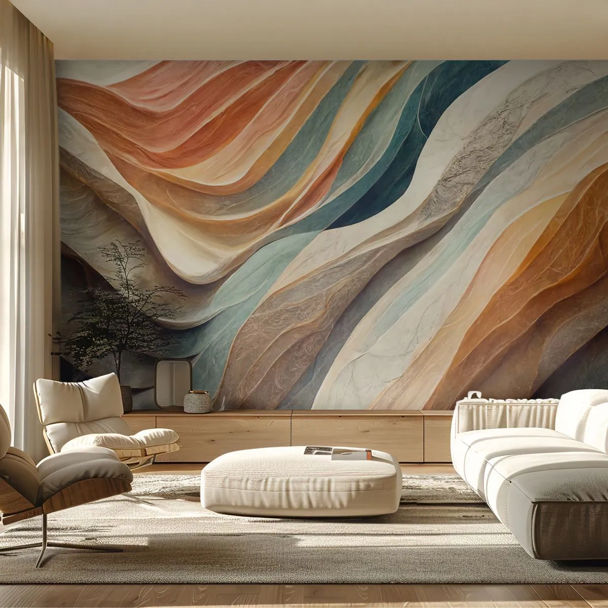 Papier Peint Photo Standard Eco - Le moment avant le changement - Texture, Modèle, Brillant - 450x315 cm