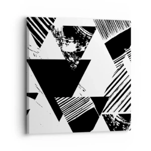Impression sur toile - Image sur toile - Pluie de triangles - 30x30 cm