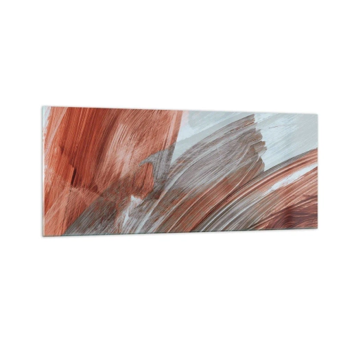 Impression sur verre - Image sur verre - Abstraction venteuse et automnale - 100x40 cm