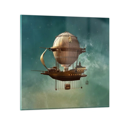 Impression sur verre - Image sur verre - Jules Verne vous salue - 40x40 cm