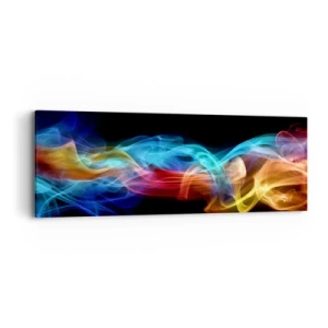 Impression sur toile - Image sur toile - Danse arc-en-ciel du brouillard - 90x30 cm