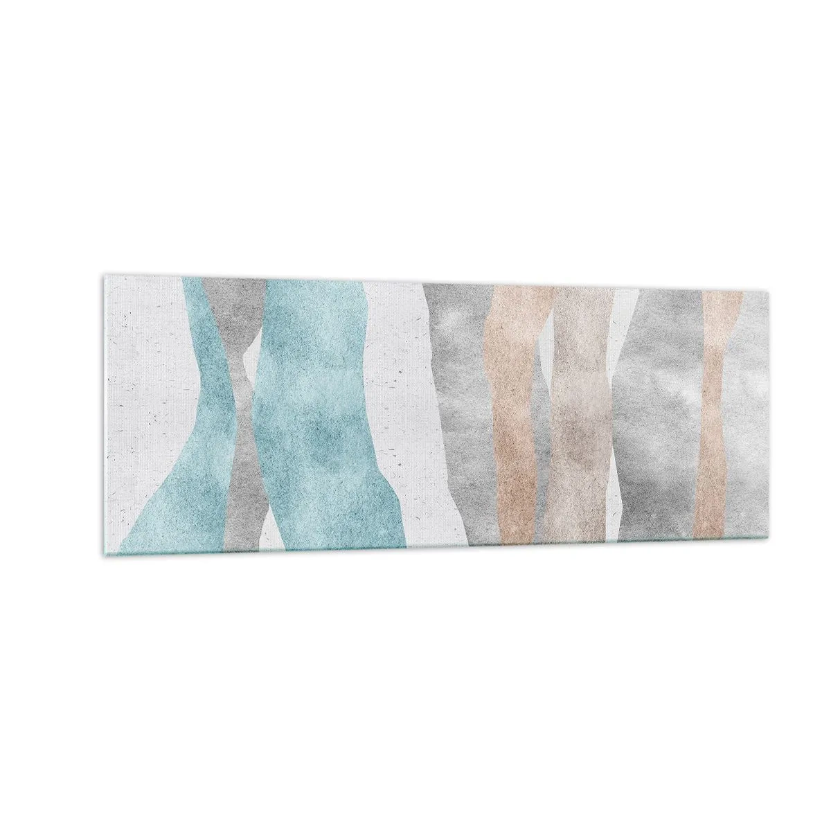 Impression sur verre - Image sur verre - Rayures abstraites aux tons pastel - 140x50cm - Une étude de proximité - Décoration murale moderne pour le salon et la chambre ARTTOR