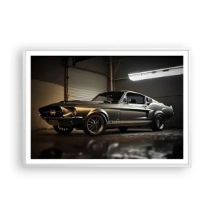 Affiche dans un cadre blanc - Poster - Retour dans le passé - 100x70 cm