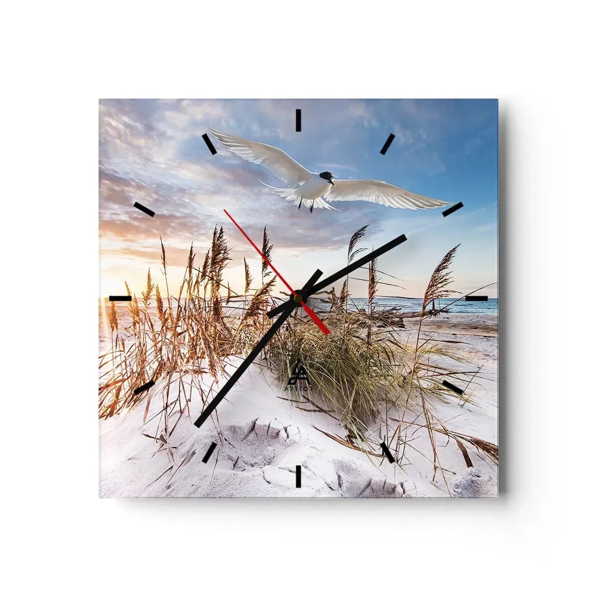 Horloge murale - Pendule murale - Vent de mer - 40x40 cm