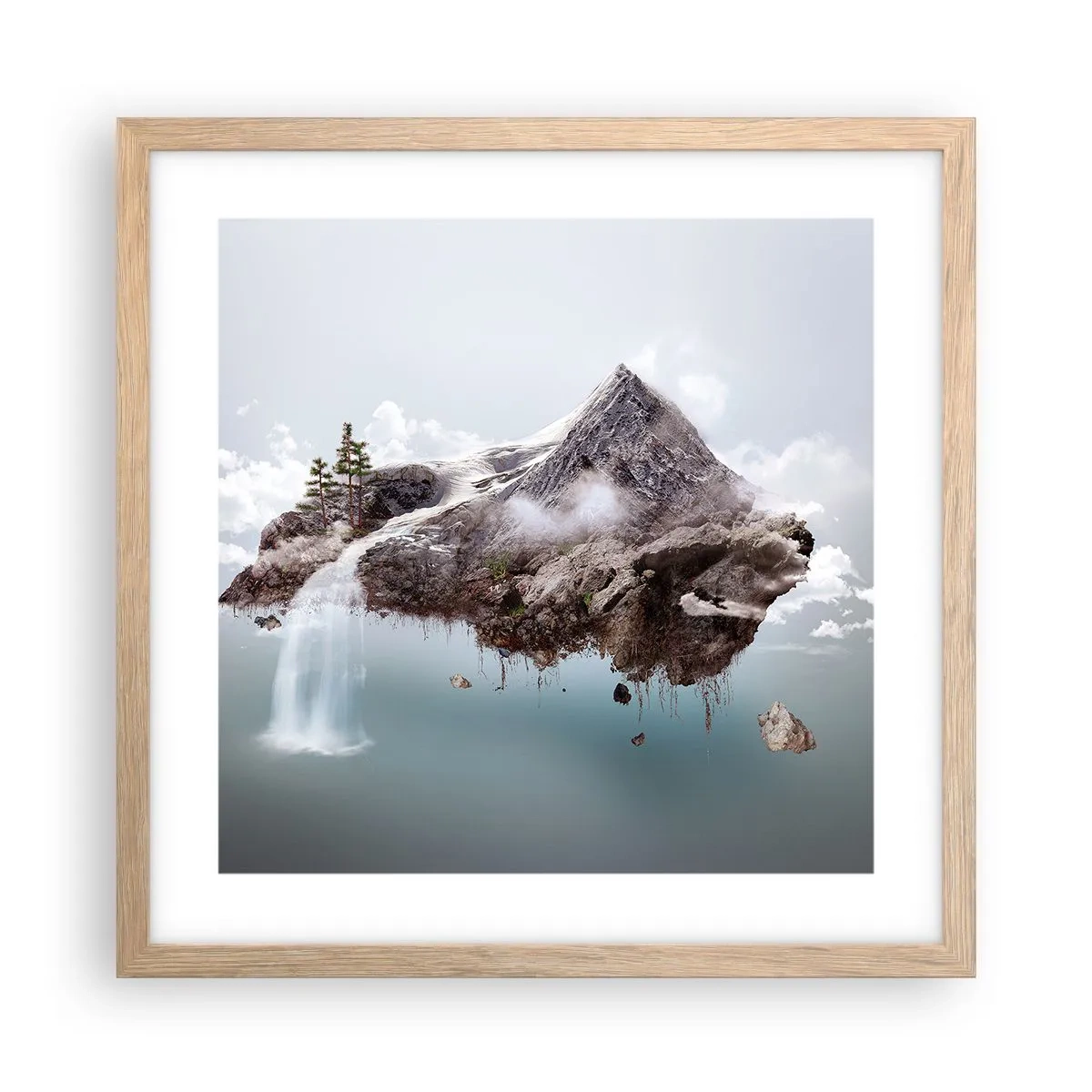 Affiche dans un chêne clair - Poster - L'oeil du surréaliste - 40x40 cm