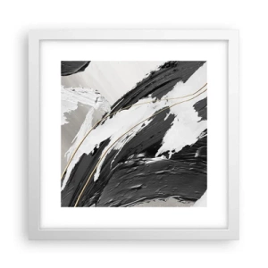 Affiche dans un cadre blanc - Poster - L'abstraction à grande échelle - 30x30 cm