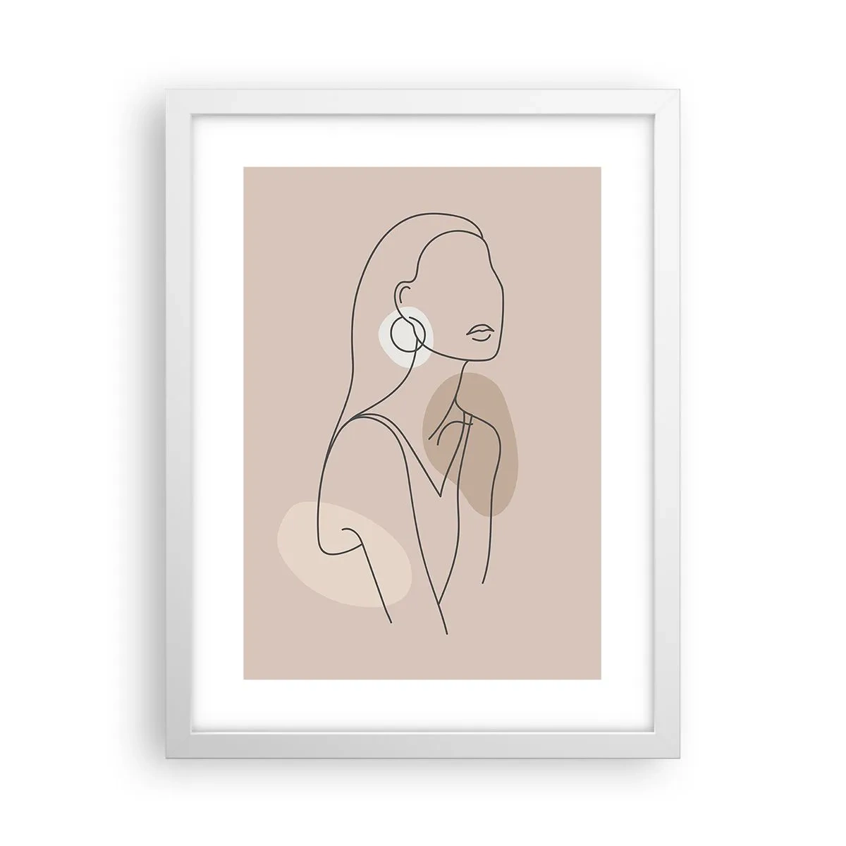 Affiche dans un cadre blanc - Poster - Icone féminin - 30x40 cm