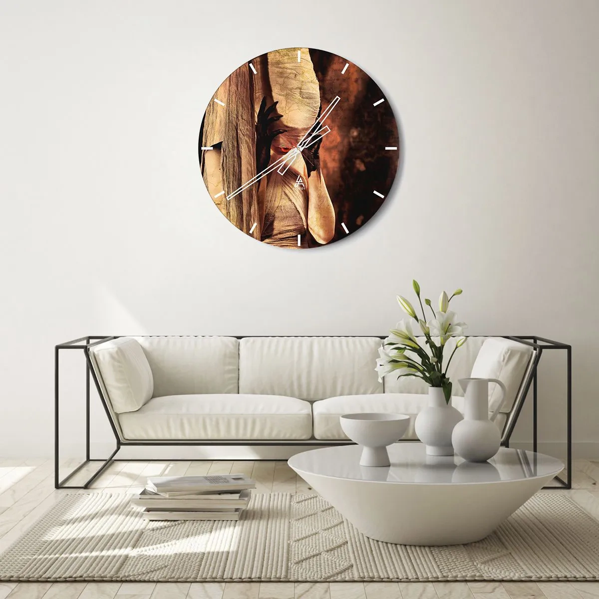 Horloge murale - Pendule murale - Entre le bon et le mauvais - 40x40 cm