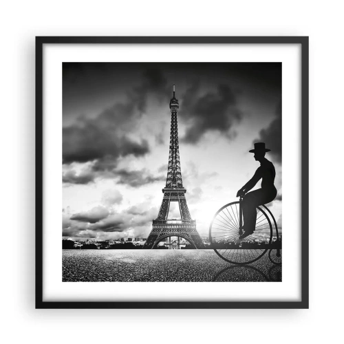 Affiche dans un cadre noir - Poster - Nostalgie de la Belle Epoque - 50x50 cm