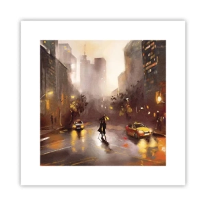Affiche - Poster - Dans les lumières de New-York - 30x30 cm