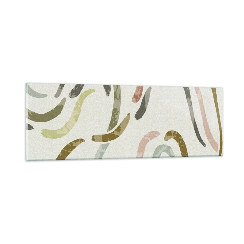 Impression sur verre - Image sur verre - Une joyeuse danse de l'abstraction - 90x30 cm