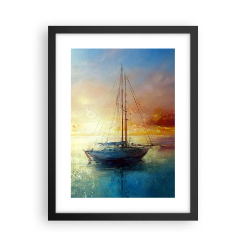 Affiche dans un cadre noir - Poster - Dans une baie dorée - 30x40 cm