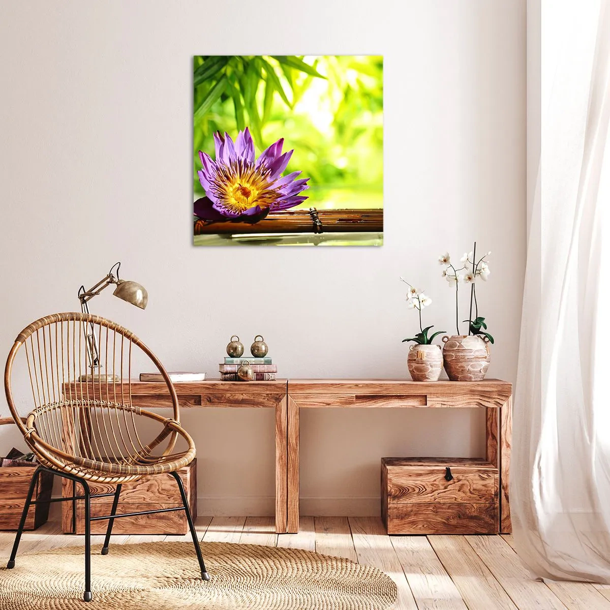 Impression sur toile - Image sur toile - Sous le soleil asiatique - 30x30 cm