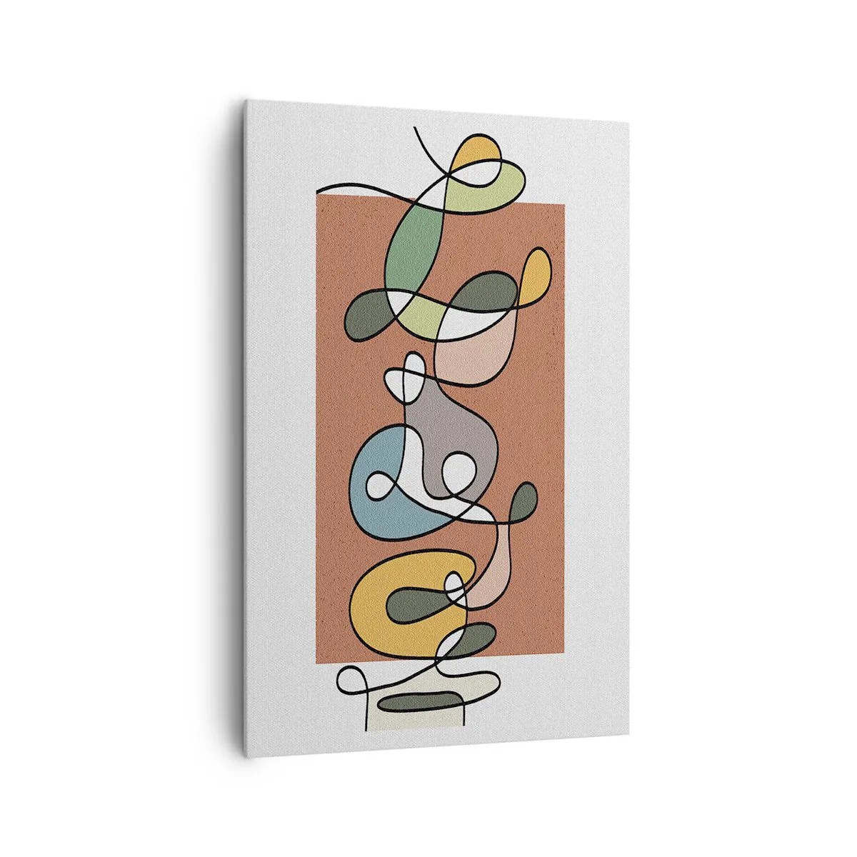 Impression sur toile - Image sur toile - Abstraction : danse colorée - 80x120 cm