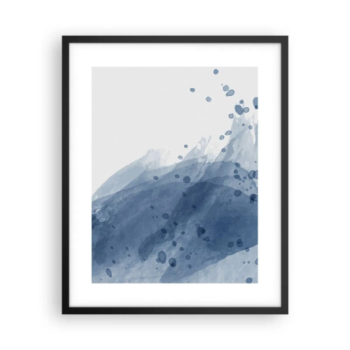 Affiche dans un cadre noir - Poster - Tulle bleu - 40x50 cm