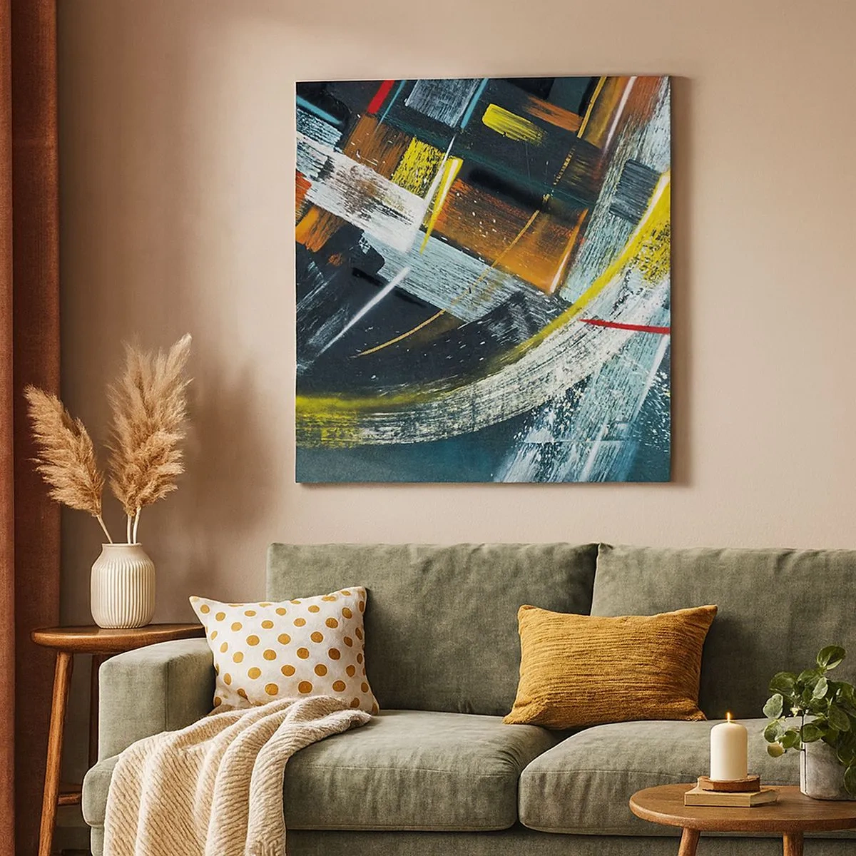 Impression sur toile - Image sur toile - L'énergie du mouvement - 30x30 cm