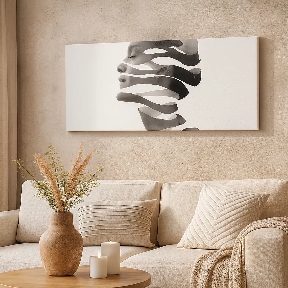 Impression sur toile - Image sur toile - Portrait surréaliste - 30x30 cm