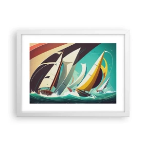 Affiche dans un cadre blanc - Poster - Bonne chance avec les éléments - 40x30 cm