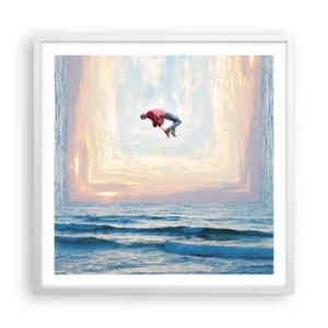 Affiche dans un cadre blanc - Poster - Vers une autre dimension - 60x60 cm