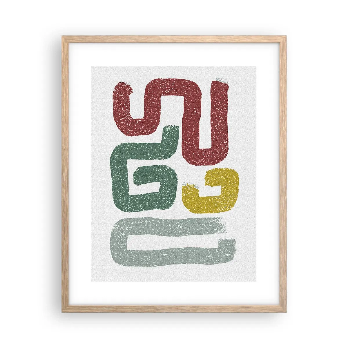 Affiche dans un chêne clair - Poster - Dans une langue inconnue - 40x50 cm