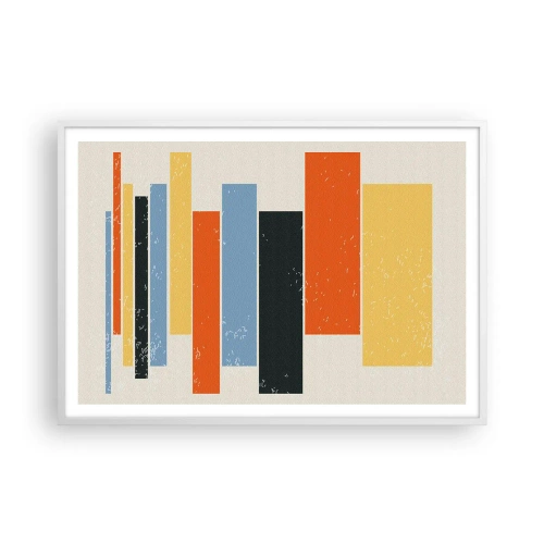 Affiche dans un cadre blanc - Poster - Notation musicale - 100x70 cm