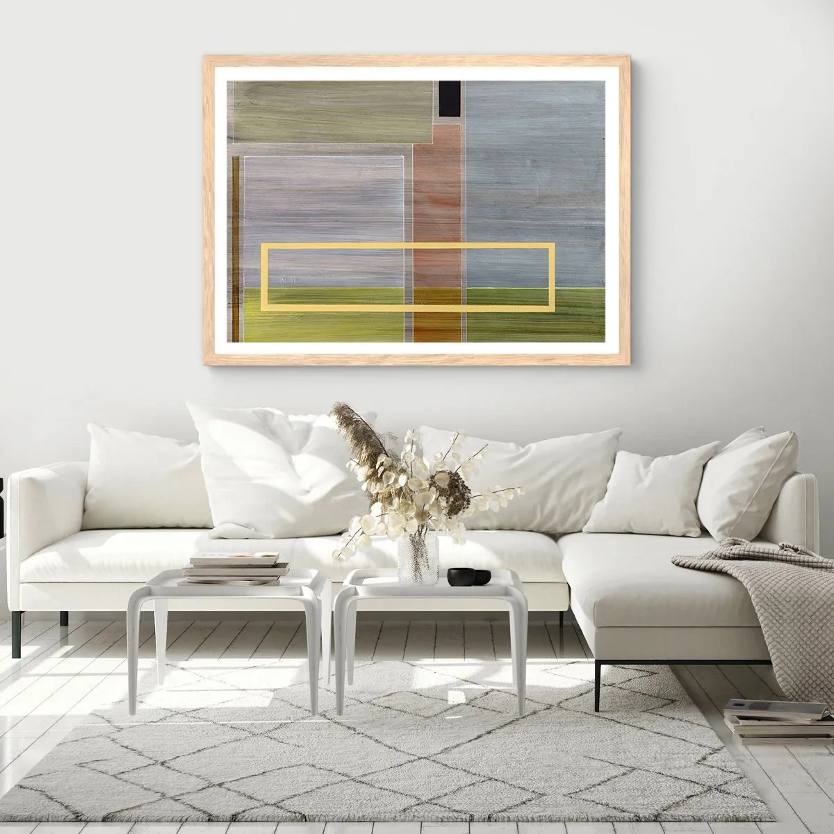 Affiche dans un chêne clair - Poster - Simple et calme - 50x40 cm