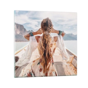 Impression sur verre - Image sur verre - En route vers le bonheur - 50x50 cm