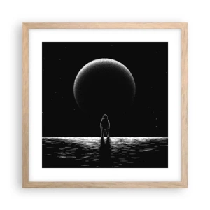 Affiche dans un chêne clair - Poster - Face à face - 40x40 cm