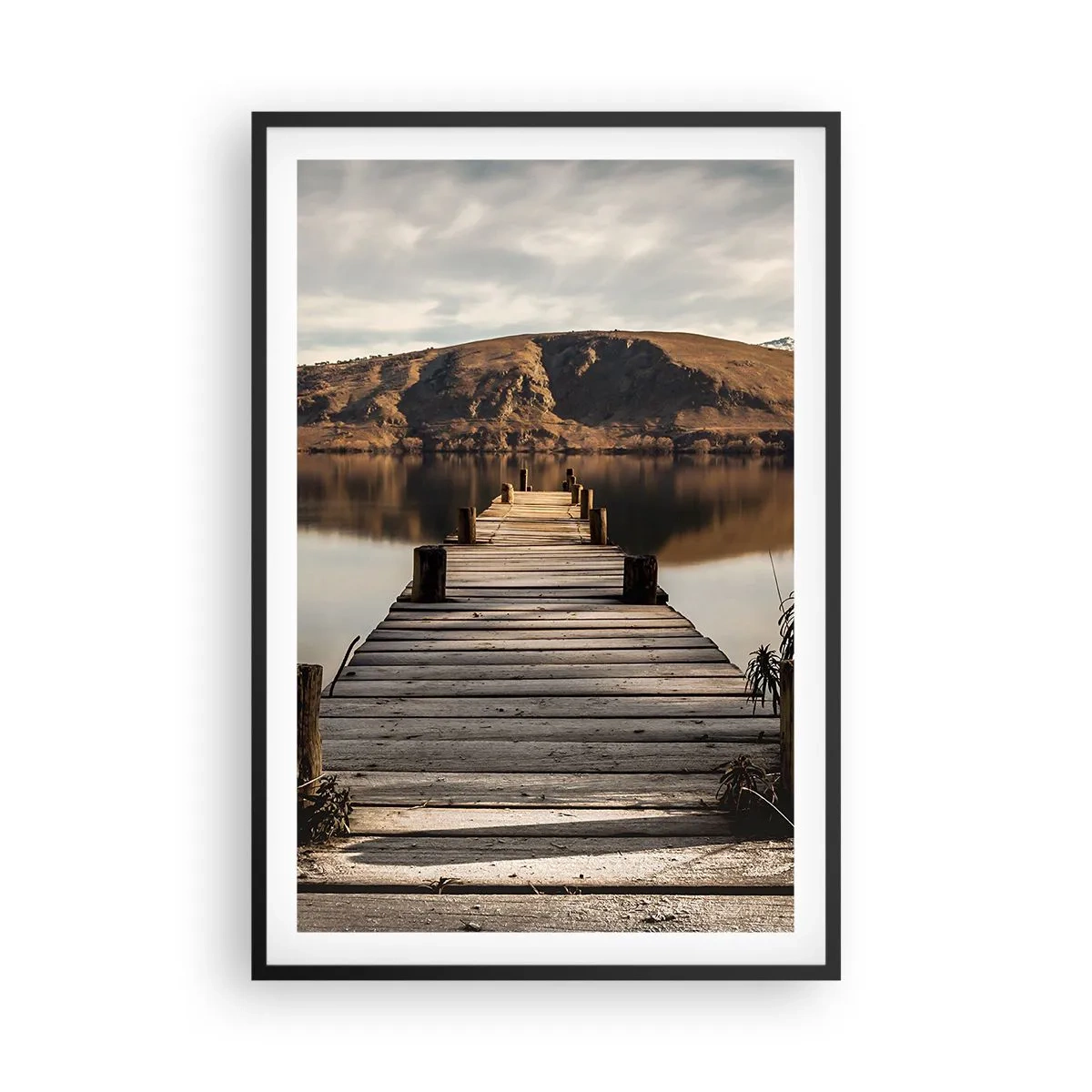 Affiche dans un cadre noir - Poster - Paysage silencieux - 61x91 cm