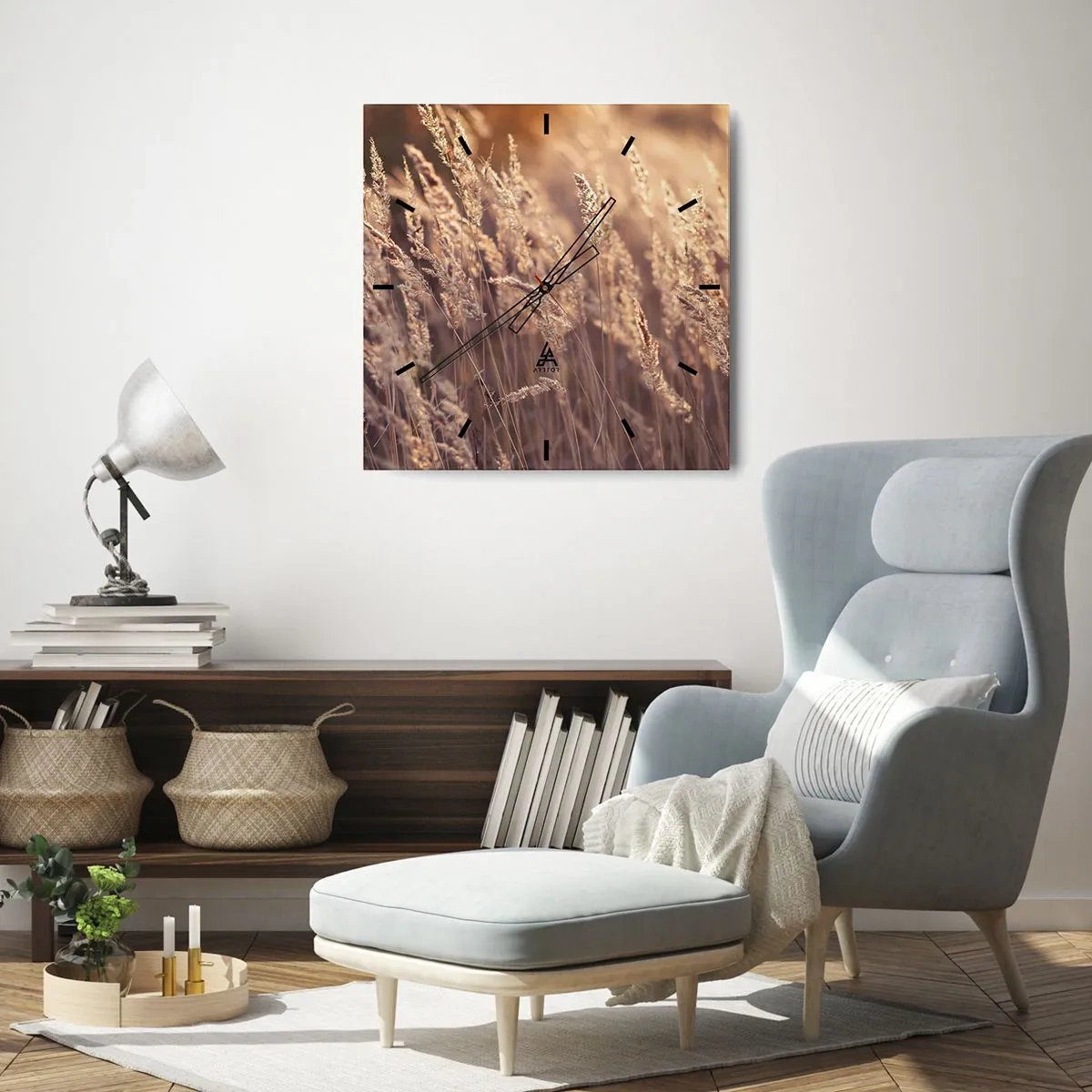 Horloge murale - Pendule murale - Prêt à accueillir l'automne - 40x40 cm