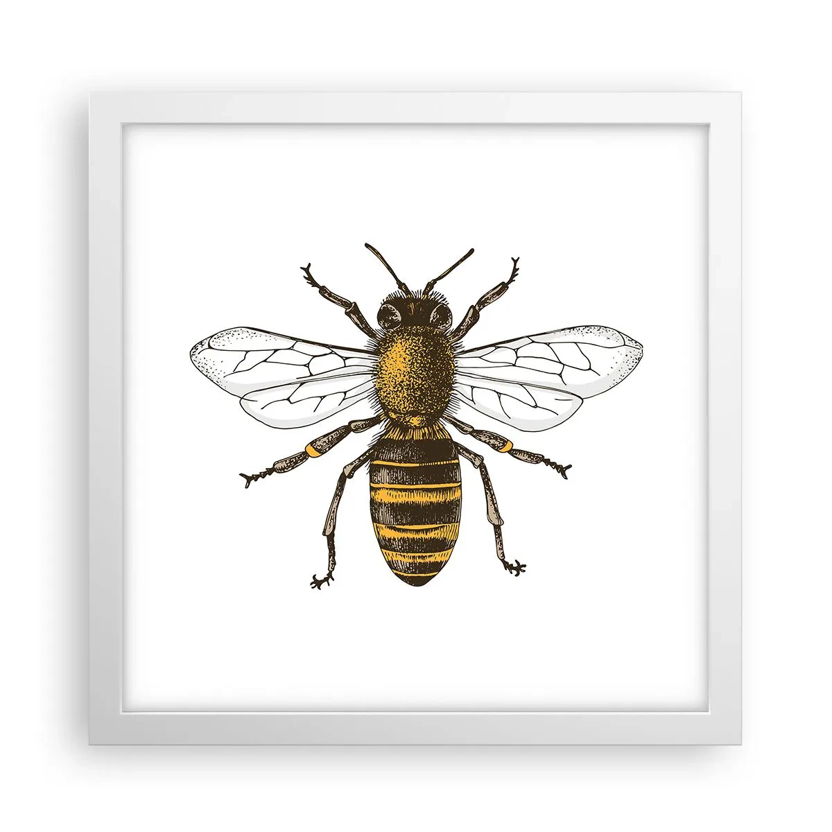 Affiche dans un cadre blanc - Poster - Belle et bonne - 30x30 cm