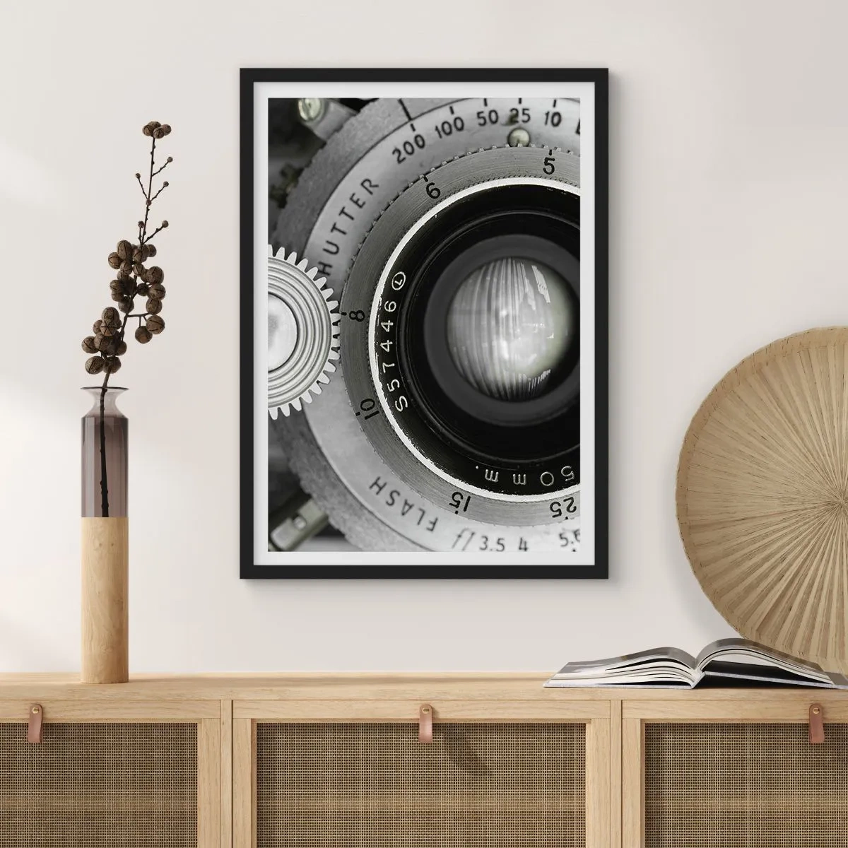 Affiche dans un cadre noir - Poster - Histoire d'Hollywood - 40x50 cm