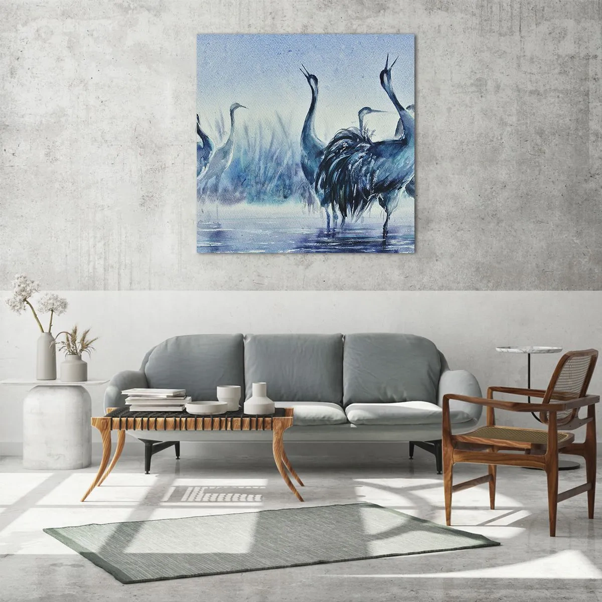 Impression sur verre - Image sur verre - Réunion matinale - 40x40 cm