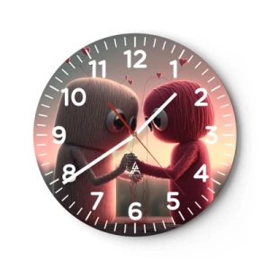 Horloge murale - Pendule murale - Tout le monde a le droit d'aimer - 30x30 cm