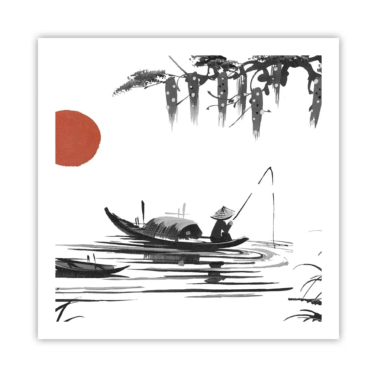Affiche - Poster - Après-midi asiatique - 60x60 cm