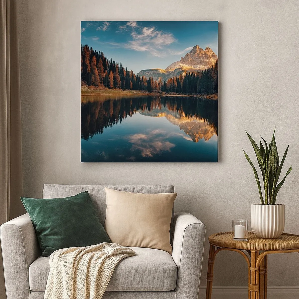 Impression sur toile - Image sur toile - Double paysage - 30x30 cm